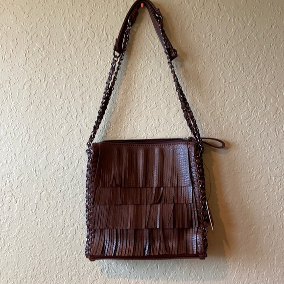 Sondra Roberts Handbags - Sondra Roberts Leather Fringed Purse